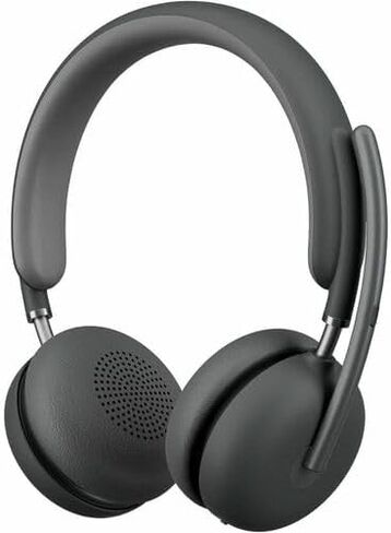 Logitech Zone Wireless 2 سماعة رأس إلغاء الضوضاء مع ANC المختلط ، معتمد لفرق Microsoft على البلوتوث الأصلي والزوج السريع ، المصمم لأجهزة الكمبيوتر المحمولة Intel Evo ، الجرافيت (متجدد) in Kuwait