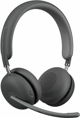 Logitech Zone Wireless 2 سماعة رأس إلغاء الضوضاء مع ANC المختلط ، معتمد لفرق Microsoft على البلوتوث الأصلي والزوج السريع ، المصمم لأجهزة الكمبيوتر المحمولة Intel Evo ، الجرافيت (متجدد) in Kuwait