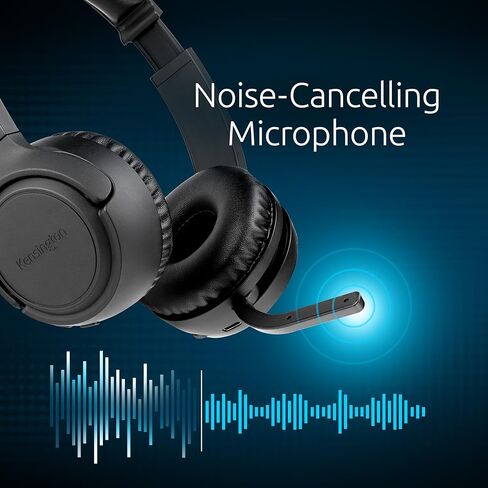 سماعات الرأس اللاسلكية Kensington H1050 Eq مع الميكروفون ، بلوتوث 5.4 ، ميكروفون ENC ، أدوات التحكم في الأذن ، الأسود (K80182WW) in Saudi Arabia