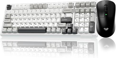 Aula Wireless Keyboard و Mouse Combo ، F99 Mechanical Keyboard SC680 Wireless Mouse in Saudi Arabia