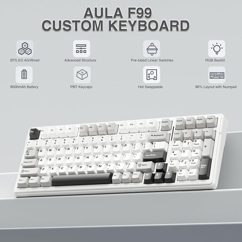 Aula Wireless Keyboard و Mouse Combo ، F99 Mechanical Keyboard SC680 Wireless Mouse in Saudi Arabia