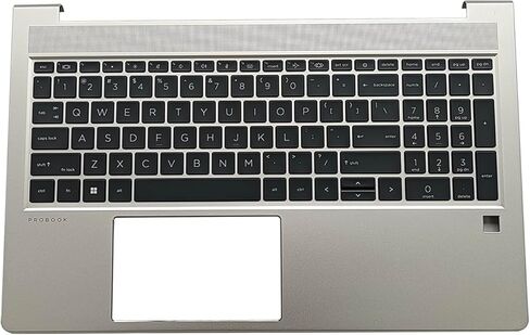 Replacement Upper Case Palmrest for HP Probook 450 G8 455 G8 15.6'' Series Laptop Top Cover with Keyboard Assembly M21740-001 M21742-001 Silver (Backlit Keyboard) in Saudi Arabia