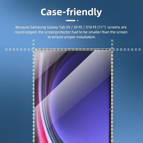 NEW'C [عبوتان مصممتان لجهاز Galaxy Tab S8 2022 / Tab S7 2020 11 بوصة واقي شاشة من الزجاج المقسى، خالي من الفقاعات، مقاوم للغاية in Kuwait