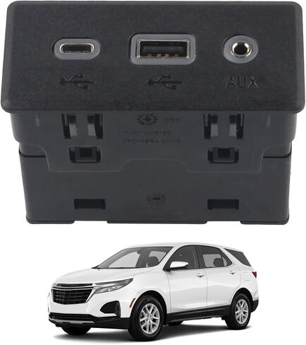 13529865 USB وعاء ومشغل الصوت USB Port Player Black متوافق مع 2019-2024 Chevy Malibu equinox 2018-2019 GMC Terrain 2020-2023 Buick Encore GX يستبدل 84260037 13512372 in Saudi Arabia