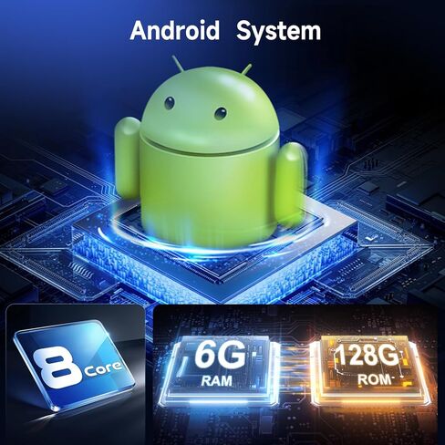6+ 128g Android Single Din Touch Screen Car Stereo مع Carplay و Android Auto ، 7 بوصة 1 DIN الراديو مع GPS WiFi Bluetooth Link Control Wheel Control FM DSP USB AUX+ CAM CAM in Kuwait