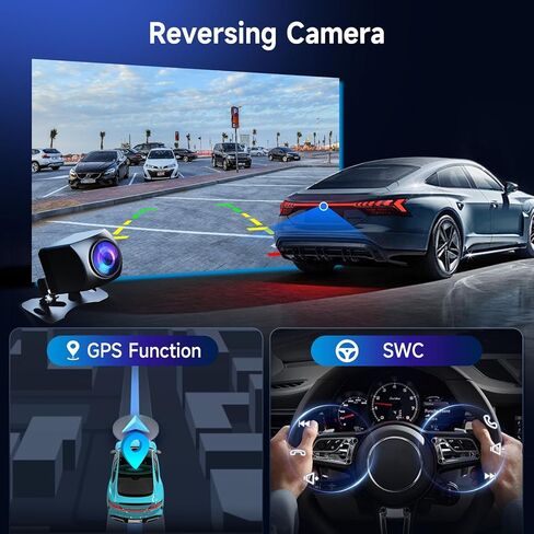 6+ 128g Android Single Din Touch Screen Car Stereo مع Carplay و Android Auto ، 7 بوصة 1 DIN الراديو مع GPS WiFi Bluetooth Link Control Wheel Control FM DSP USB AUX+ CAM CAM in Kuwait