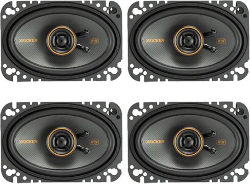 Kicker 4x6 150 وات Peak Power 4-Ohm 2-Way-Thin-Mount Care (Qty 4) in Saudi Arabia