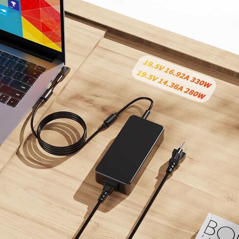 330W 19.5V 16.92A AC Laptop Charger Compatible with Acer Predator Helios 16 18 300 500 700 Neo 16 18 Triton 14 17X 300 500 Nitro 16 17 Power Supply Adapter in Kuwait