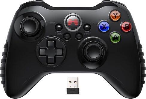 Beitong Asura 2 PC Gaming Controller - e -sports joystick ، ​​الاهتزاز المزدوج ، التوربو ، gamepad الزناد الخطي للنافذة 7/8/10/11 Android TV [أسود] in Kuwait