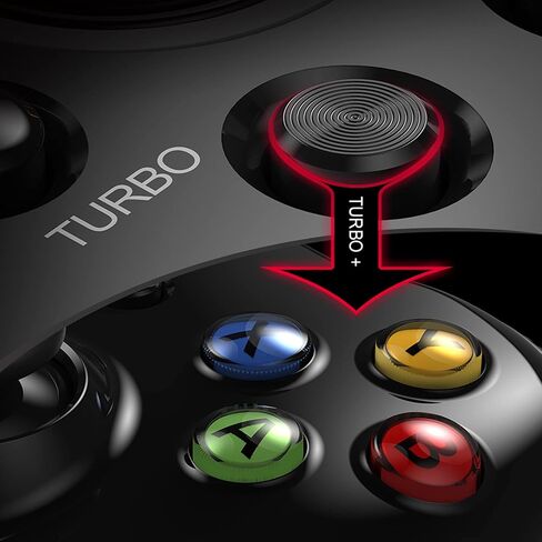 Beitong Asura 2 PC Gaming Controller - e -sports joystick ، ​​الاهتزاز المزدوج ، التوربو ، gamepad الزناد الخطي للنافذة 7/8/10/11 Android TV [أسود] in Kuwait
