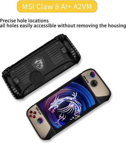 NOUKAJU Case for MSI Claw 8 AI+ A2VM, Game Console Silicone Protective Case,Anti-Drop, Anti-Scratch,Shockproof,Protective Cover for MSI Claw 8 AI+ A2VM Gaming Console(Black) in Saudi Arabia