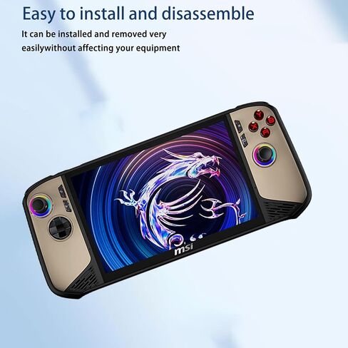 NOUKAJU Case for MSI Claw 8 AI+ A2VM, Game Console Silicone Protective Case,Anti-Drop, Anti-Scratch,Shockproof,Protective Cover for MSI Claw 8 AI+ A2VM Gaming Console(Black) in Saudi Arabia