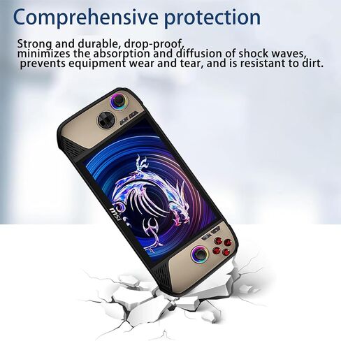 NOUKAJU Case for MSI Claw 8 AI+ A2VM, Game Console Silicone Protective Case,Anti-Drop, Anti-Scratch,Shockproof,Protective Cover for MSI Claw 8 AI+ A2VM Gaming Console(Black) in Saudi Arabia