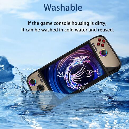 NOUKAJU Case for MSI Claw 8 AI+ A2VM, Game Console Silicone Protective Case,Anti-Drop, Anti-Scratch,Shockproof,Protective Cover for MSI Claw 8 AI+ A2VM Gaming Console(Black) in Saudi Arabia