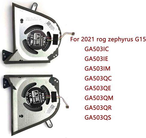 BestParts New Genuine CPU+GPU Cooling Fan Replacement for ASUS ROG Zephyrus 15 2021 (GA503QS GA503QM GA503QR GA503QC GA503QE), P/N: 13NR04J0T04211, 13NR04J0T03211 in Saudi Arabia