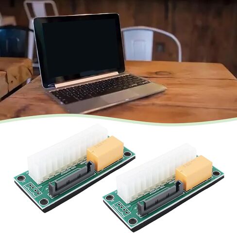 ECSING 2PCS محول إمدادات الطاقة المتعددة 24pin إلى محول التمهيد المزدوج للطاقة المزدوجة لجهاز الكمبيوتر المحمول كمبيوتر سطح المكتب 6.9x3cm in Saudi Arabia