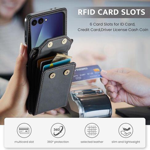 حالة هاتف ASUWISH لـ Samsung Galaxy Z Flip 5g 5G 2023 غطاء خلية محفظة مع حبل معصم Crossbody حزام RFID حامل بطاقة الائتمان SLOT ZFLIP5 Z5 G Flip5 Zflip 5Z النساء الرجال الأرجواني in Kuwait