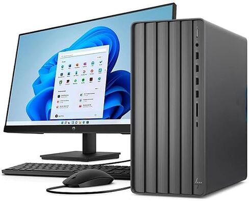 HP Envy Desktop Bundle, 27" FHD IPS Anti-Glare Monitor, 12th Gen Intel Core i5-12400 Processor, 32GB Memory, 2TB SSD, Intel UHD Graphics, Keyboard & Mouse, Wi-Fi, Ethernet, Windows 11 Pro in Saudi Arabia