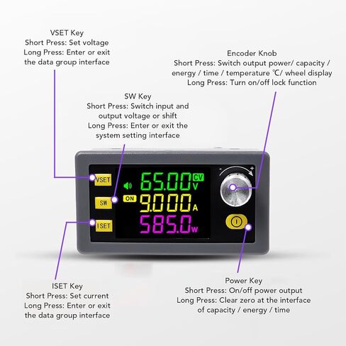 Adjustable Voltage Regulator DC, Bucks Boost Converter, 12-72V DC to 65V 6A 390W Power Supply Panel, Constant Current Volt Step Up Down Module, Voltage Transformer Power Supply in Saudi Arabia