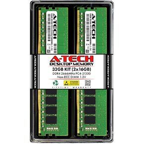 A-Tech 32GB Kit (2x16GB) RAM for Lenovo ThinkCentre M70s, M75s-1 (SFF), M75t Gen 2, M90s | DDR4 2666MHz PC4-21300 DIMM Non-ECC UDIMM Memory Upgrade in Kuwait