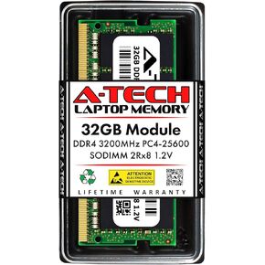 A-Tech 32GB RAM for Lenovo ThinkBook 14 G2 are, 14 G3 ACL, 14 G3 ITL, 14 G4 IAP, 14s Yoga G2 IAP, 14s Yoga ITL, 15 G3 ITL, 15 G4 IAP, 15p G2 ITH | DDR4 3200MHz PC4-25600 SODIMM Non-ECC Memory Upgrade in Kuwait