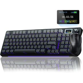 لوحة مفاتيح ميكانيكية لاسلكية AULA S98 مع شاشة و Knob SC800 MOUSE WIRELESS in Kuwait