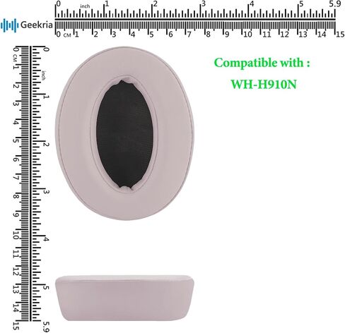 Geekria QuickFit Replacement Ear Pads for Sony WH-H910N Wireless Noise-Canceling Headphones Ear Cushions, Headset Earpads, Ear Cups Repair Parts (Black) in Kuwait