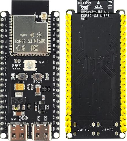 لوحة تطوير ESP32 S3 لـ Arduino Kit Bt Ipex DIY MCU مع 2.8 بوصة محول توسيع العرض ESP32-S3-DEVKITC-1 ESP32S3 N16R8 42PIN CH340X TYPEC in Saudi Arabia