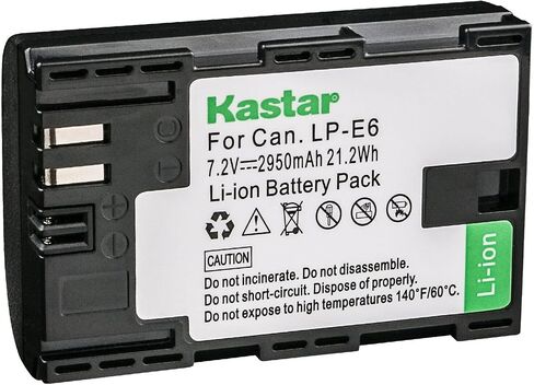 استبدال بطارية Kastar 3 عبوات لبطارية Canon LPE6NH ، Canon EOS R7 Camera بدون مرآة in Saudi Arabia