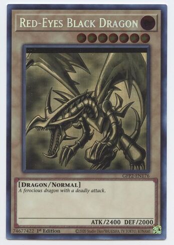 Red -Eyes Black Dragon - GFP2 -EN176 - Ghost Rare - 1st Edition in Kuwait