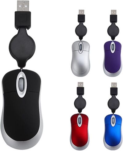 Homsfou Wired Mice Mini Mouse Mouse Mouse Mouse Mouse Pocket USB Wired Wired USB Plug Girl Purple Mute ، 7x4cm in Kuwait