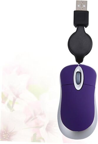 Homsfou Wired Mice Mini Mouse Mouse Mouse Mouse Mouse Pocket USB Wired Wired USB Plug Girl Purple Mute ، 7x4cm in Kuwait