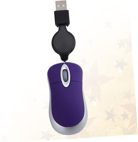 Homsfou Wired Mice Mini Mouse Mouse Mouse Mouse Mouse Pocket USB Wired Wired USB Plug Girl Purple Mute ، 7x4cm in Kuwait