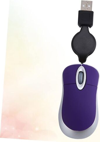 Homsfou Wired Mice Mini Mouse Mouse Mouse Mouse Mouse Pocket USB Wired Wired USB Plug Girl Purple Mute ، 7x4cm in Kuwait
