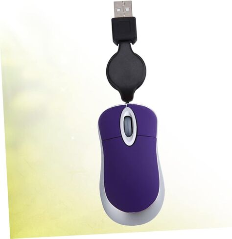 Homsfou Wired Mice Mini Mouse Mouse Mouse Mouse Mouse Pocket USB Wired Wired USB Plug Girl Purple Mute ، 7x4cm in Kuwait