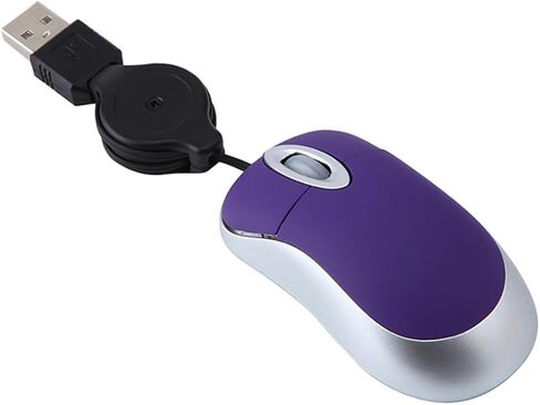 Homsfou Wired Mice Mini Mouse Mouse Mouse Mouse Mouse Pocket USB Wired Wired USB Plug Girl Purple Mute ، 7x4cm in Kuwait