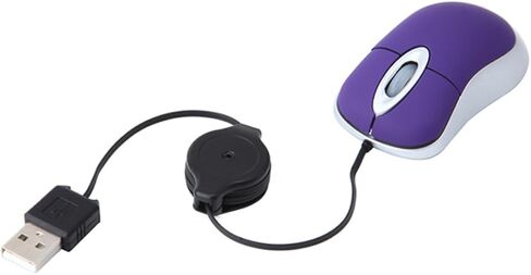 Homsfou Wired Mice Mini Mouse Mouse Mouse Mouse Mouse Pocket USB Wired Wired USB Plug Girl Purple Mute ، 7x4cm in Kuwait