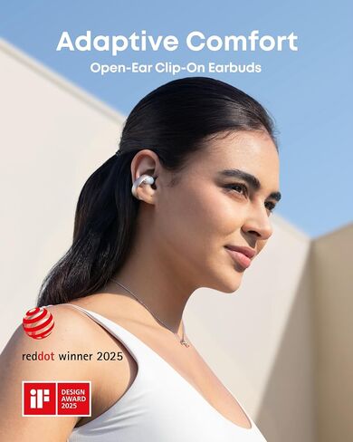 Soundcore Aeroclip بواسطة Anker ، وسماعات أذن مفتوحة ، وسماعات الرأس ، والراحة التكيفية ، والمكالمات الواضحة مع 4 ميكروفونات ، و AI ، وملاءمة مستقرة ، ومسافر 12 مم للباص القوي ، وتصميم عالي الدقة ، ومفتوح الحلقة (متجددة) in Kuwait