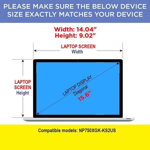 واقي شاشة مضاد للوهج لـ Samsung Galaxy Book4 360 2 في 1 15.6 بوصة كمبيوتر محمول NP750XGK-KKS2US 2 حزمة in Saudi Arabia