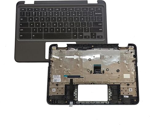 استبدال Dell Chromebook 11 3100 محمول العلوي العلوي CAPER CASE RAMREST NOT-BACKLIT مجموعة لوحة المفاتيح الجزء 0TK87M TK87M أسود in Saudi Arabia