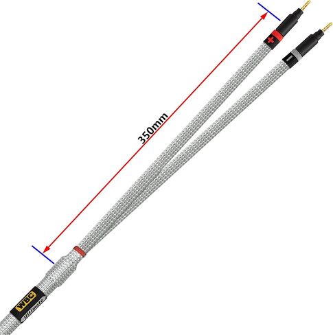 WORLDS BEST CABLES 20 Foot Ultimate - 7 AWG - Ultra-Pure OFC - Premium Audiophile HiFi Single Speaker Cable for Center Channel with Eminence Gold Banana Plugs & Silver Tweed Jacket in Saudi Arabia