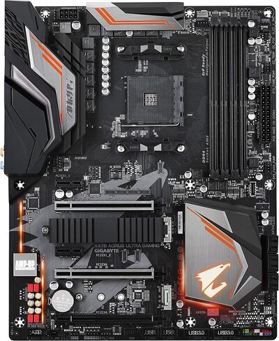 Gigabyte X470 Aorus Ultra Gaming (AMD Ryzen AM4/X470/USB 3.1 Gen 2 Front Type C/ATX/DDR4/Motherboard) (متجدد) in Saudi Arabia