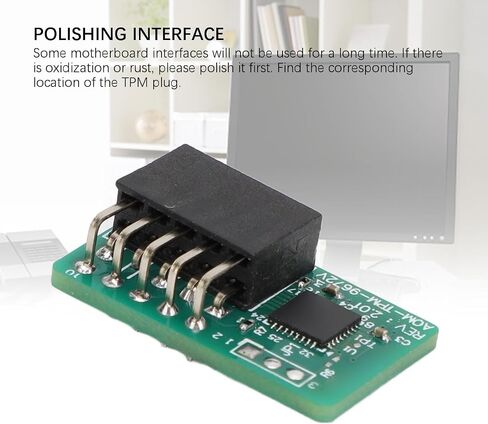 TPM 2.0 Module Trusted Platform, Vertical 10Pin SPI TPM 2.0 Module for AOM TPM 9672V Motherboard 10pin TPM Header, Computers, Encrypts Data in a Secure Channel in Saudi Arabia