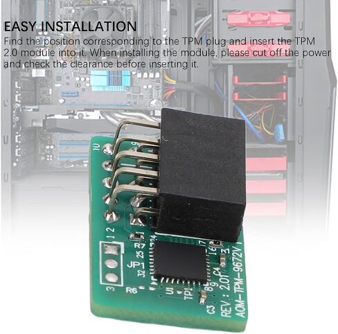 TPM 2.0 Module Trusted Platform, Vertical 10Pin SPI TPM 2.0 Module for AOM TPM 9672V Motherboard 10pin TPM Header, Computers, Encrypts Data in a Secure Channel in Saudi Arabia
