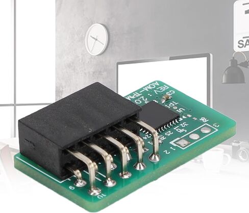 TPM 2.0 Module Trusted Platform, Vertical 10Pin SPI TPM 2.0 Module for AOM TPM 9672V Motherboard 10pin TPM Header, Computers, Encrypts Data in a Secure Channel in Saudi Arabia