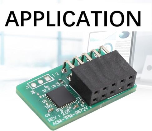 TPM 2.0 Module Trusted Platform, Vertical 10Pin SPI TPM 2.0 Module for AOM TPM 9672V Motherboard 10pin TPM Header, Computers, Encrypts Data in a Secure Channel in Saudi Arabia