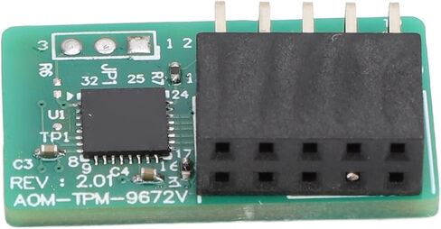TPM 2.0 Module Trusted Platform, Vertical 10Pin SPI TPM 2.0 Module for AOM TPM 9672V Motherboard 10pin TPM Header, Computers, Encrypts Data in a Secure Channel in Saudi Arabia