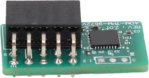 TPM 2.0 Module Trusted Platform, Vertical 10Pin SPI TPM 2.0 Module for AOM TPM 9672V Motherboard 10pin TPM Header, Computers, Encrypts Data in a Secure Channel in Saudi Arabia