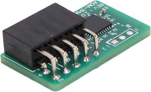 TPM 2.0 Module Trusted Platform, Vertical 10Pin SPI TPM 2.0 Module for AOM TPM 9672V Motherboard 10pin TPM Header, Computers, Encrypts Data in a Secure Channel in Saudi Arabia