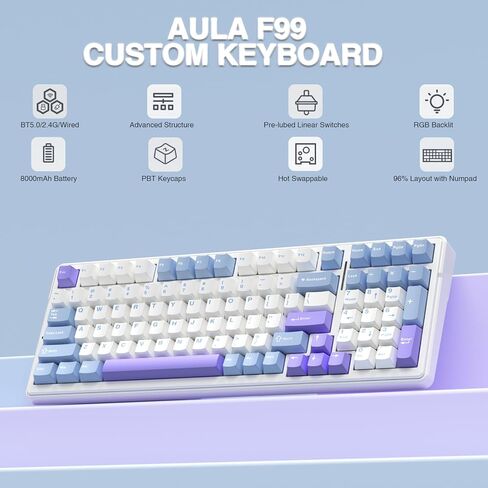 Aula Wireless Keyboard و Mouse Combo ، F99 Mechanical Keyboard SC900 Pro Wireless Gaming Mouse in Saudi Arabia